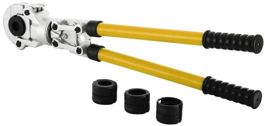Rankinis vamzdžių užspaudimo įrankis, 16-32 mm, su priedais