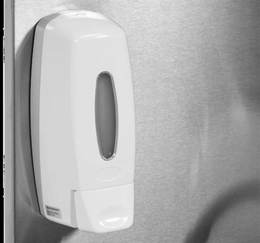 Toya Sa Poland Rankų plovimo kriauklė, valdoma keliu, nerūdijančio plieno, su čiaupu ir dozatoriumi