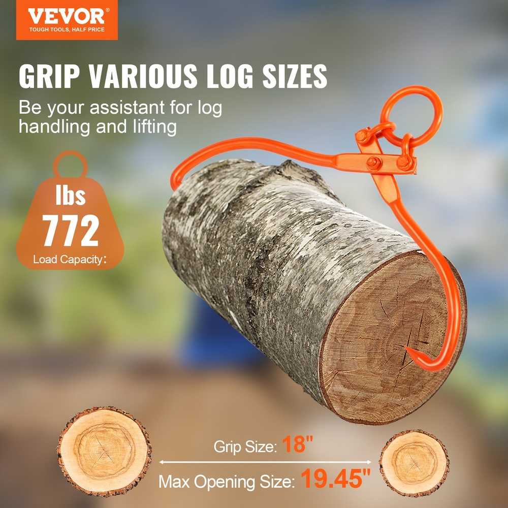 VEVOR Rąstų vilkimo žnyplės, 18 colių, 350 kg