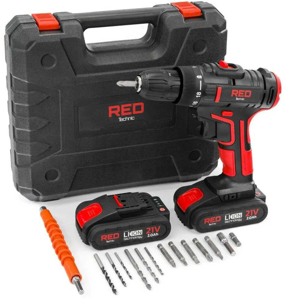 Red Technic Raudona Technic Akumuliatorinis gręžtuvas-suktuvas Raudonas TECHNIC