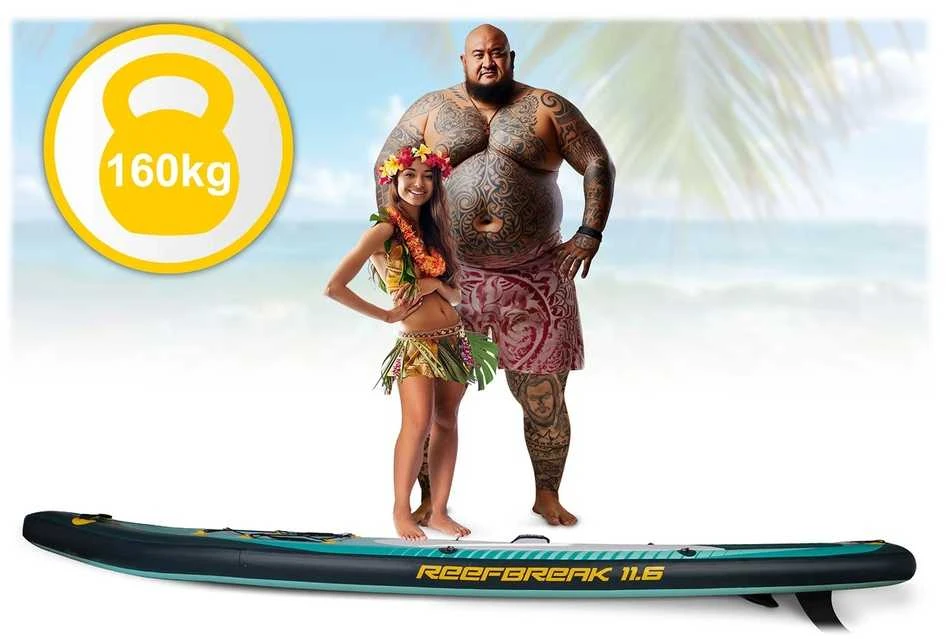 „Reefbreak“ SUP lenta, 350x81x15cm, su priedais, pripučiama irklentė, vandens sporto lenta
