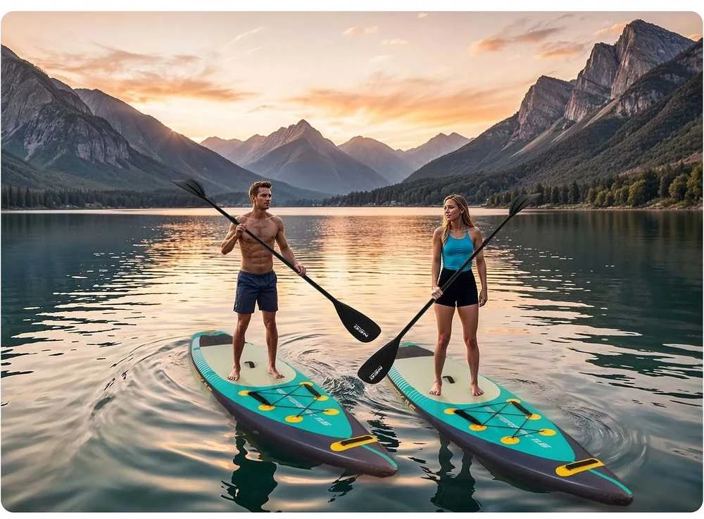 „Reefbreak“ SUP lenta, 350x81x15cm, su priedais, pripučiama irklentė, vandens sporto lenta