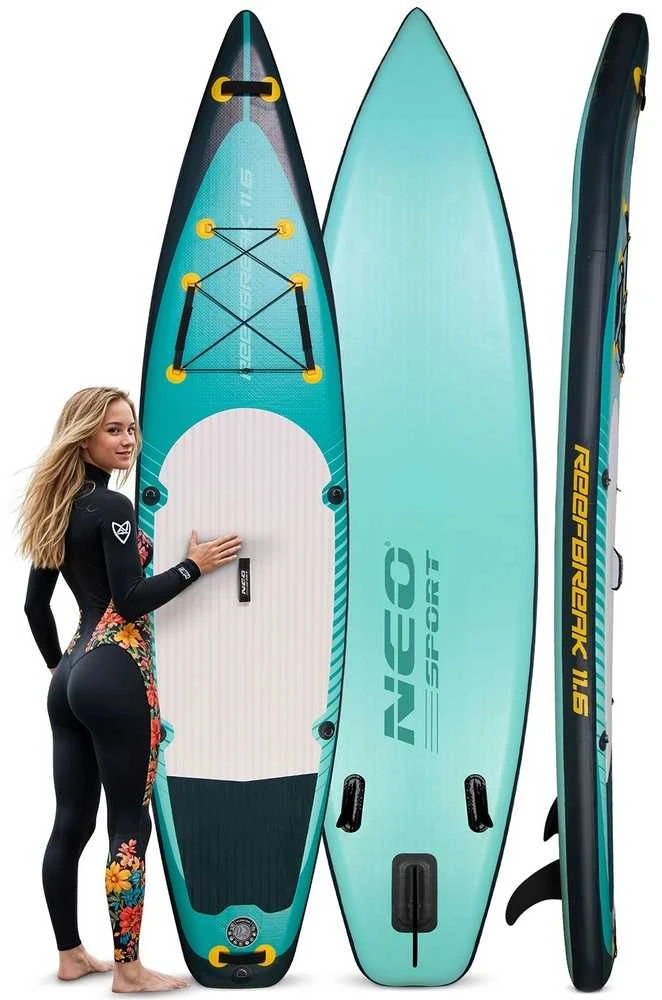 „Reefbreak“ SUP lenta, 350x81x15cm, su priedais, pripučiama irklentė, vandens sporto lenta