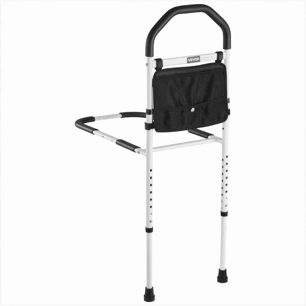 Reguliuojamas lovos turėklas senjorams, saugi pagalba atsikelti, tvirtas anglinis plienas, ergonomiška rankena, pagalbinis šoninis turėklas pacientams, iki 136 kg apkrova