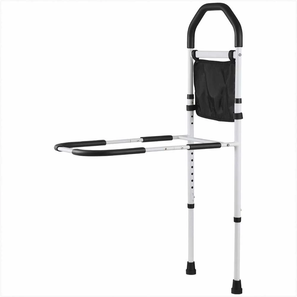 Reguliuojamas lovos turėklas senjorams, saugi pagalba atsikelti, tvirtas anglinis plienas, ergonomiška rankena, pagalbinis šoninis turėklas pacientams, iki 136 kg apkrova