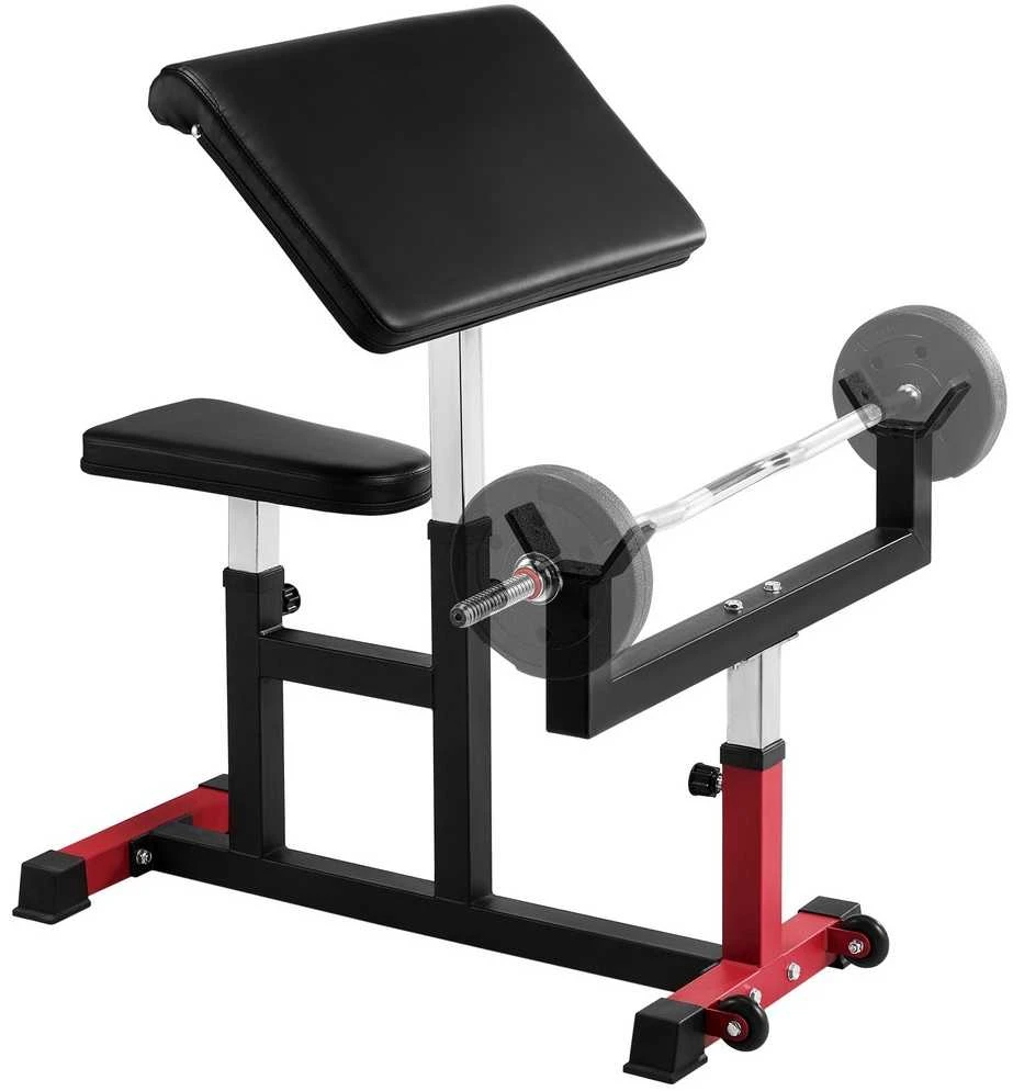 Reguliuojamas Scott suoliukas, bicepsų treniruoklis namams, 200 kg keliamosios galios štangos įranga
