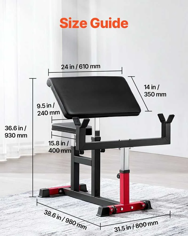 Reguliuojamas Scott suoliukas, bicepsų treniruoklis namams, 200 kg keliamosios galios štangos įranga