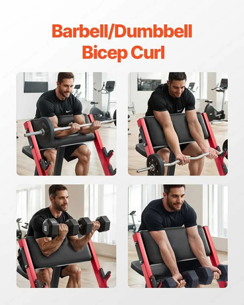 VEVOR Bicepsų suolelis namų sporto salei