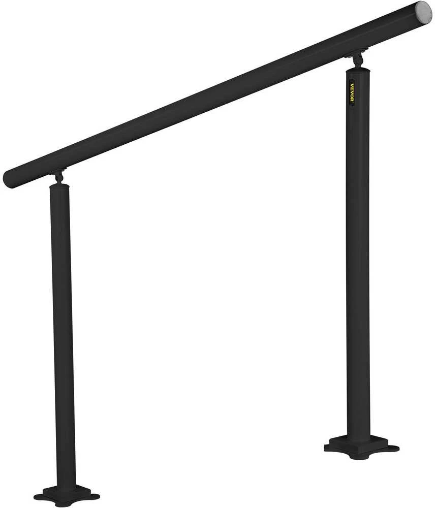 VEVOR Laiptų turėklų komplektas 5 FT, juodas aliuminis