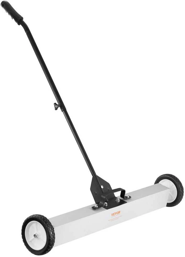 Riedantis magnetinis šlavimo įrenginys, didelio našumo metalo surinkėjas, dirbtuvių garažo kiemo valiklis, 76.2cm šlavimo įrenginys