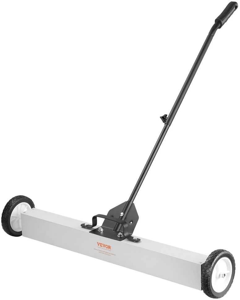 Riedantis magnetinis šlavimo įrenginys, didelio našumo metalo surinkėjas, dirbtuvių garažo kiemo valiklis, 76.2cm šlavimo įrenginys