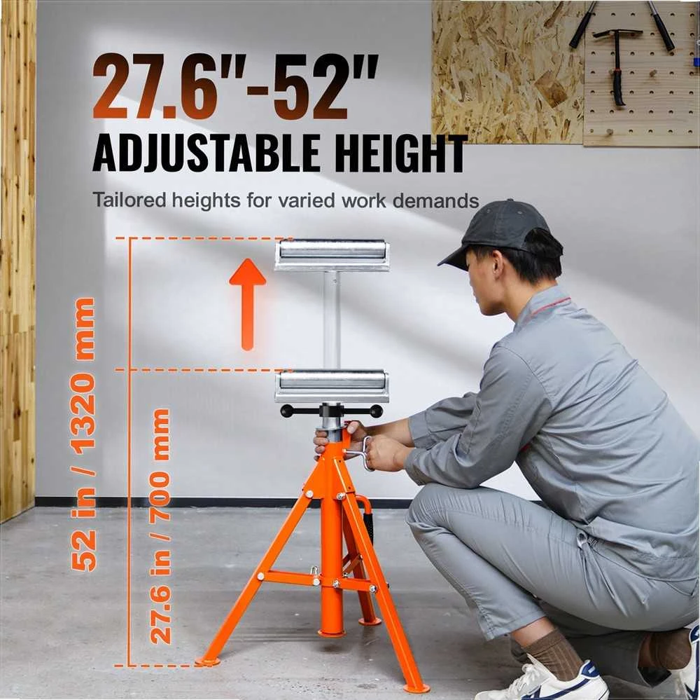 Ritininis stovas vamzdžiams ir medinėms lentoms, didelės apkrovos 1134 kg galia, reguliuojamas aukštis 700-1320 mm, sulankstomas atraminis stovas, 45# plieno konstrukcija, metalo apdirbimo įrankis