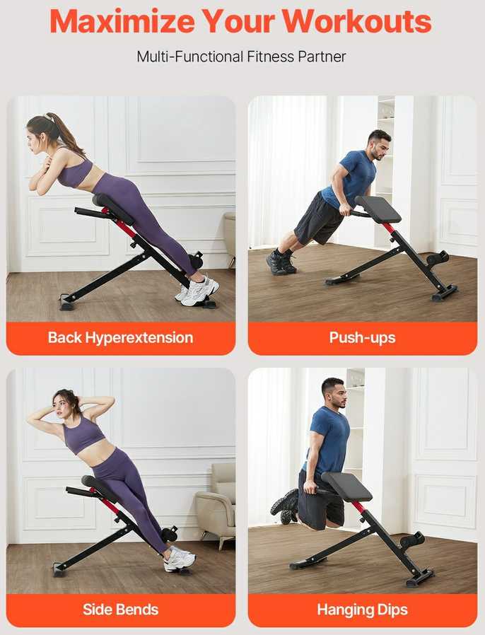 Romėniškas suoliukas nugaros tiesimui, Atgalinio lenkimo suoliukas, Reguliuojama sulankstoma sporto įranga, Fitneso suoliukas