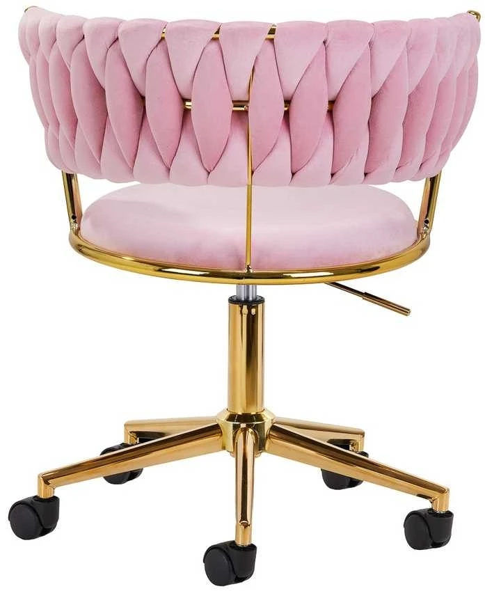 Activeshop Biuro kėdė su ratukais 4Rico QS-GW01G Velvet Rožinė