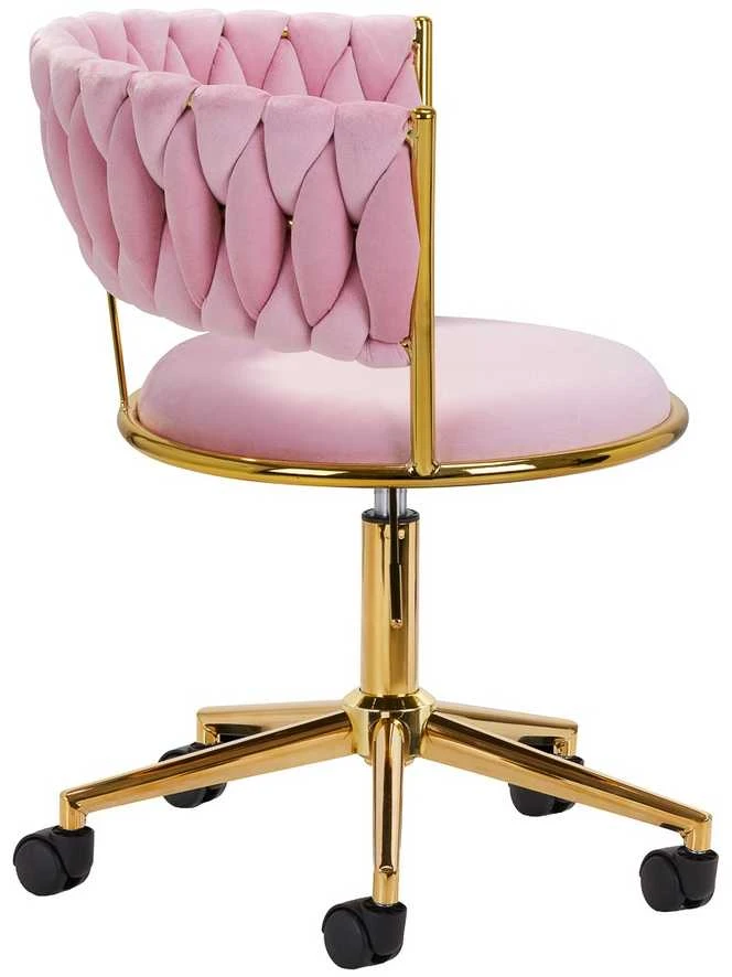 Activeshop Biuro kėdė su ratukais 4Rico QS-GW01G Velvet Rožinė