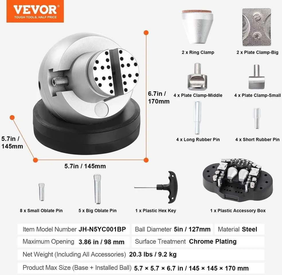 VEVOR Rutulinis spaustuvas su 360° rotacija graviravimui