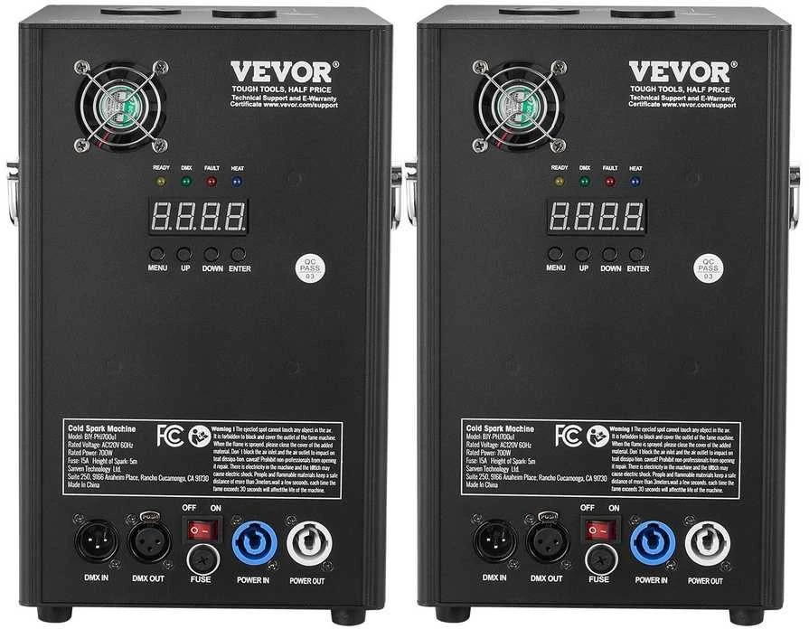 VEVOR Šalto žiežirbų fejerverkų mašina x2 700W 2-5m renginiams