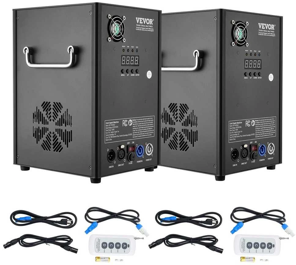 VEVOR Šalto žiežirbų fejerverkų mašina x2 700W 2-5m renginiams