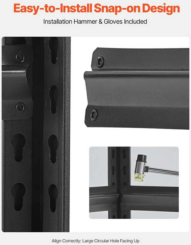 Sandėliavimo lentynos, 406,4 mm gylio x 812,8 mm pločio x 1600,2 mm aukščio, 5 pakopų garažo sandėliavimo stelažas, reguliuojama metalinė lentyna
