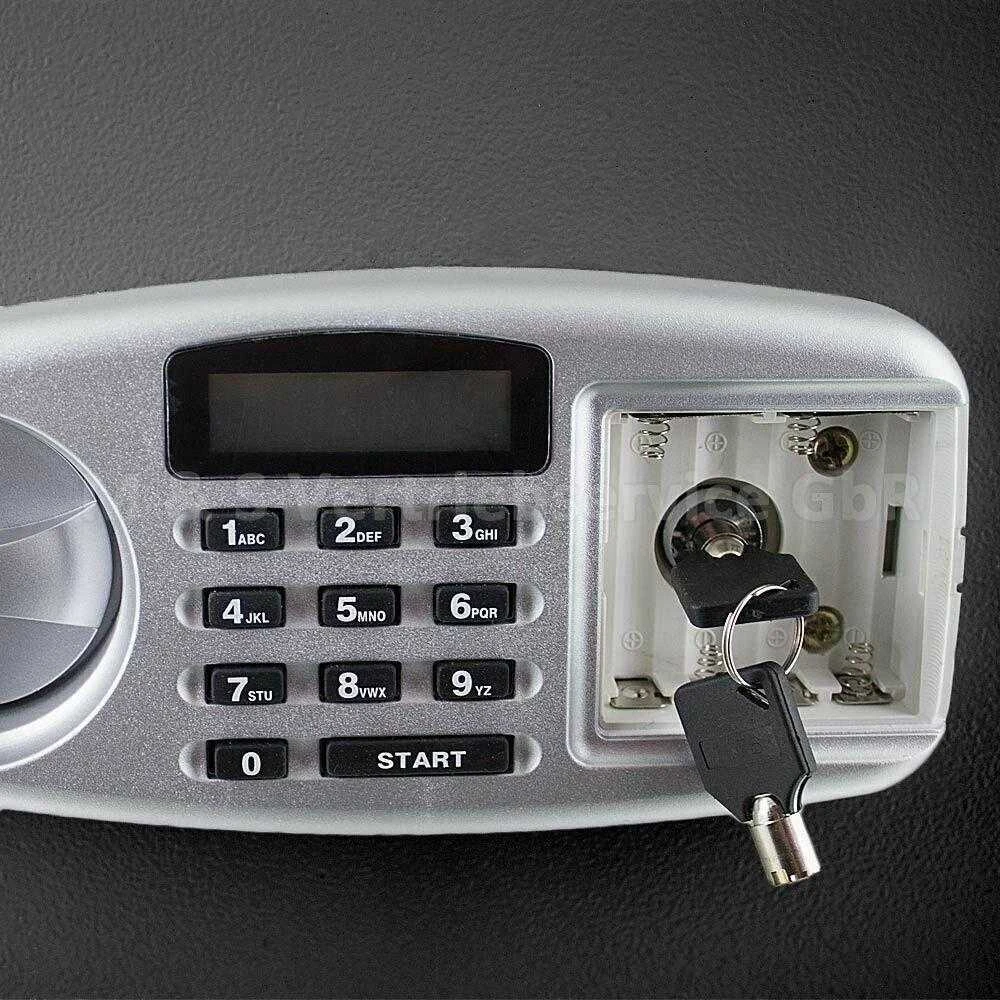 Šarvuotas seifas su elektroniniu kodo užraktu,juodas