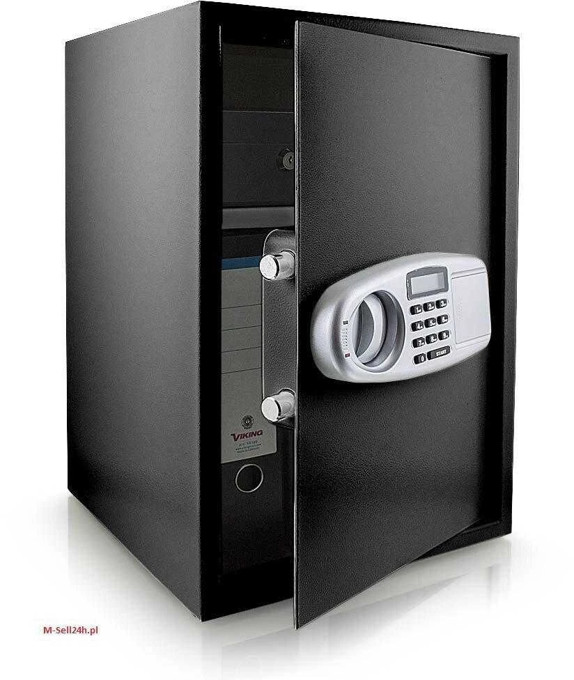 Šarvuotas seifas su elektroniniu kodo užraktu,juodas