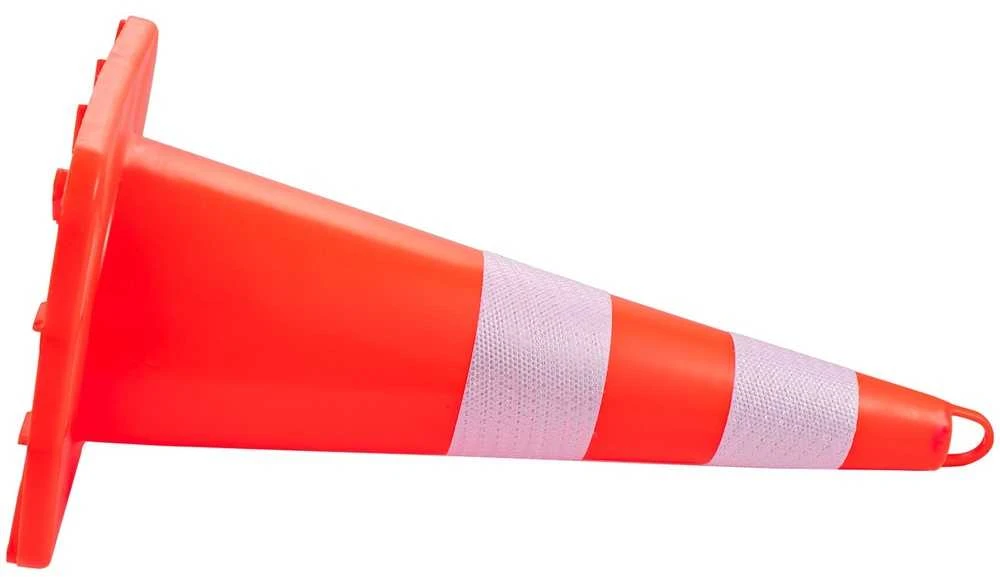 VEVOR Saugos kūgiai 6 vnt. 73 cm PVC oranžiniai statybiniai eismo kūgiai su 2 atšvaitais, svertiniu pagrindu, automobilių stovėjimo aikštelėms, keliams