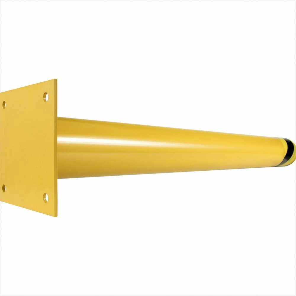 Saugos stulpelis eismo zonoms, 91 cm aukščio, 11.4 cm skersmens plieno stulpas, geltonas ir juodas, 2 vienetų komplektas, apsauginis barjeras