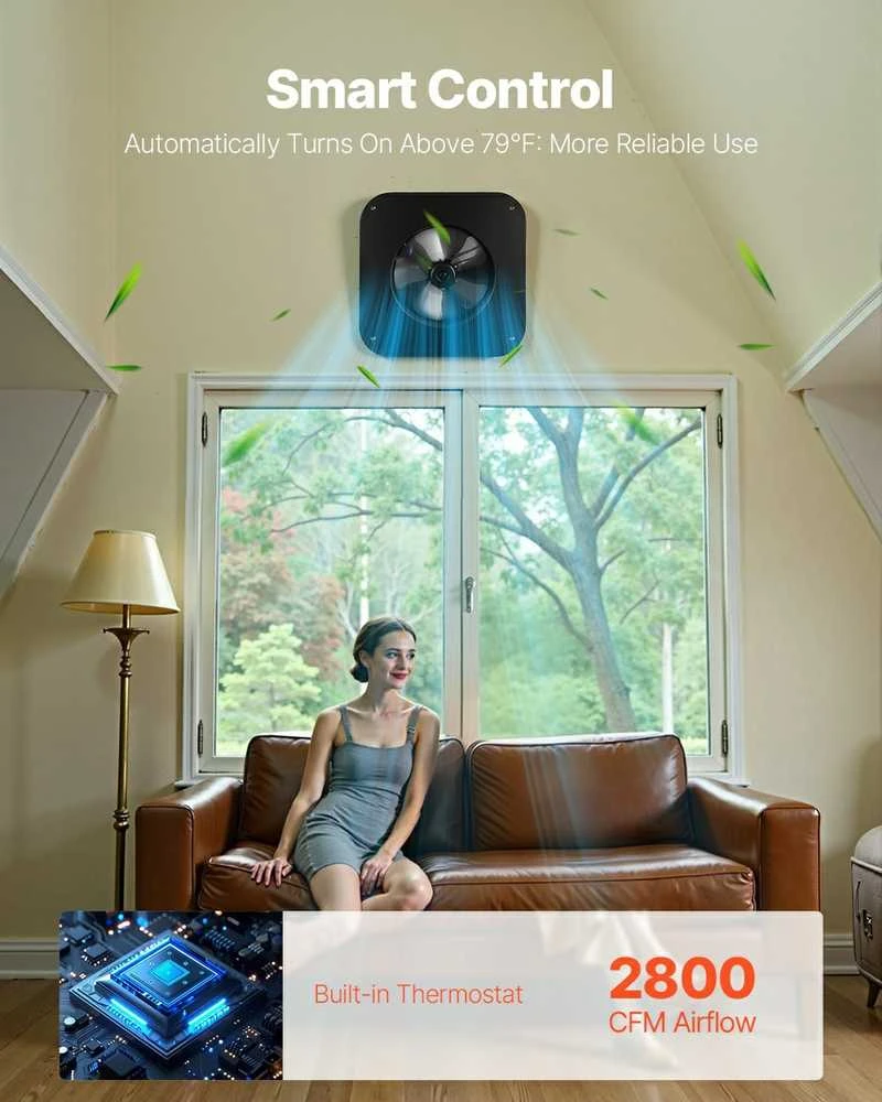 Saulės energija varomas palėpės ventiliatorius, 42W, su termostatu, nuotoliniu valdymu, aliuminio lydinio, juodas, 2800 CFM, stogo ventiliatorius, palėpės aušinimo ventiliator