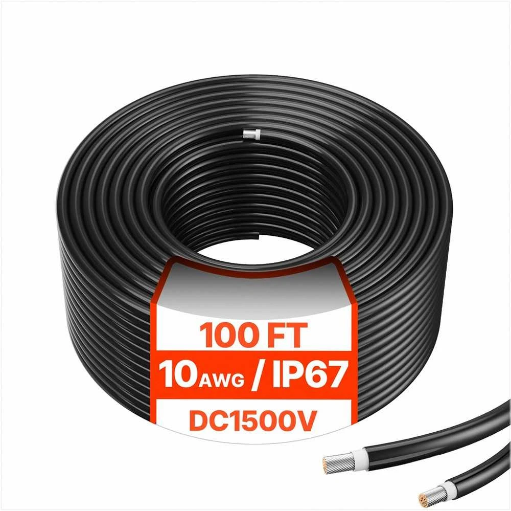 VEVOR 30,48 m saulės skydelio kabelio prailginimas 6 mm²