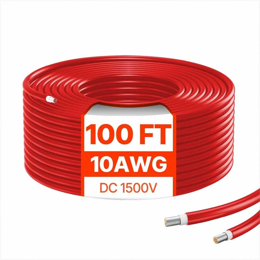 VEVOR 30,48 m saulės kolektoriaus kabelis 10AWG
