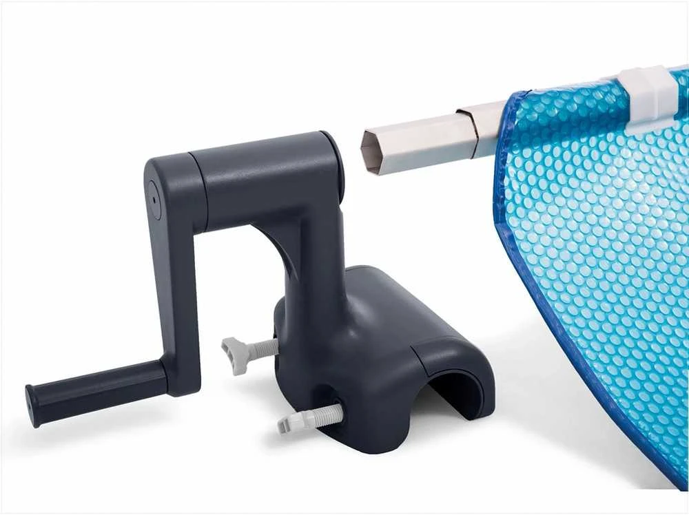 Intex Saulės plėvelės vyniotuvas karkasiniams baseinams 274-488 cm, lengvai surenkamas, patvari konstrukcija, baseino priedas, saulės dangos vyniotuvas, baseino priežiūros įrankis