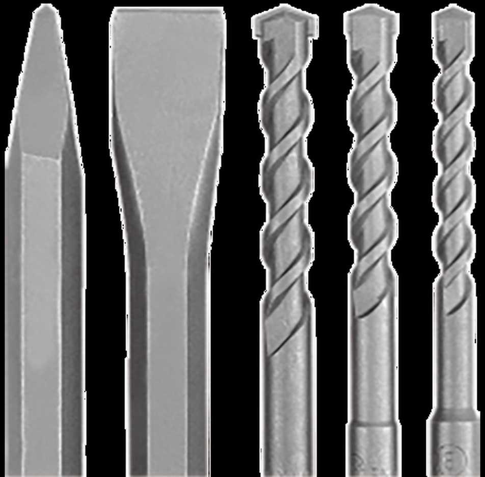 SDS-Plus Perforatorius, 1100W, 3-režimų, betonui, plytoms ir gelžbetoniui, su priedais, galingas griovimo grąžtas