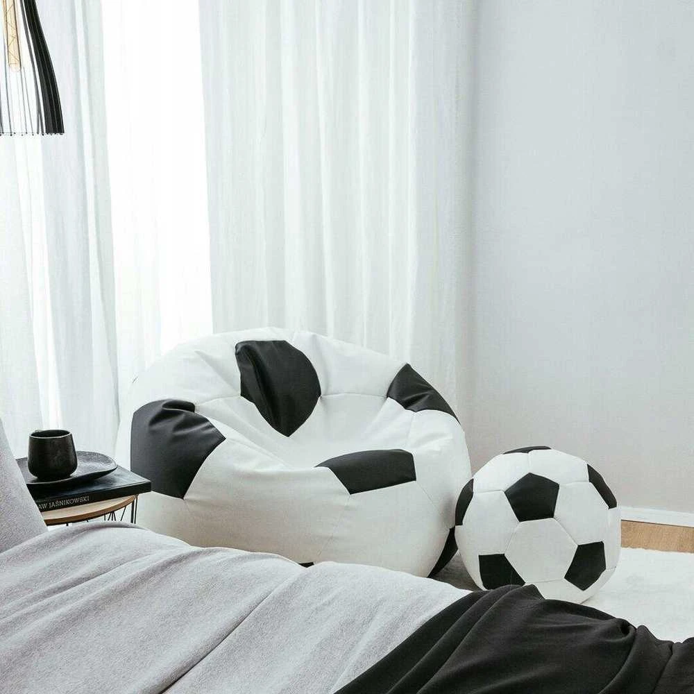 Sėdmaišis su pufu Ball XXXXL, juodas/baltas