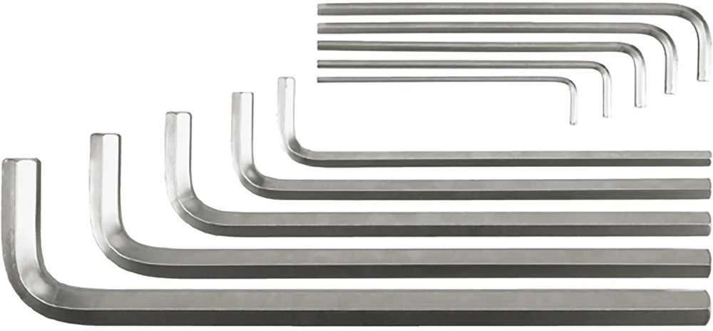 Šešiakampių raktų rinkinys, didelis, 3-17 mm, 10 vnt., šešiabriaunių raktų rinkinys