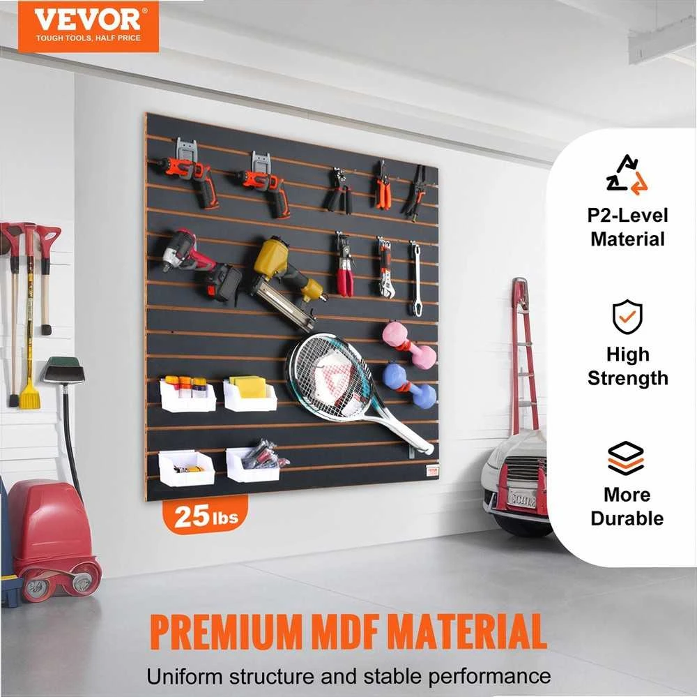 VEVOR juodos lentjuostės panelės garažui 122 x 61 cm