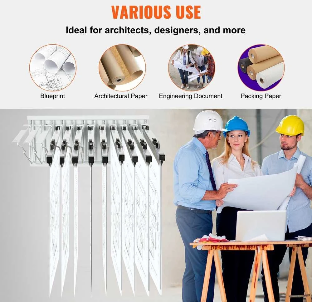 VEVOR Sieninis brėžinių laikiklis su 12 pasukamų laikiklių