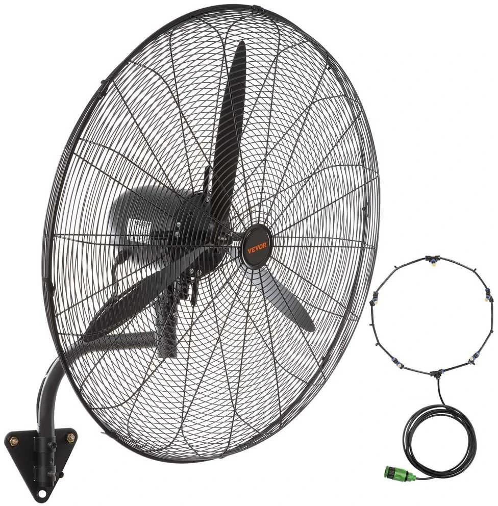Sieninis dulksnos ventiliatorius, metalinis sodo ventiliatorius, 74.9 cm lauko vėsinimo ventiliatorius, 3 greičių sieninis dulksnos ventiliatorius, terasos dulksnos ventiliatorius