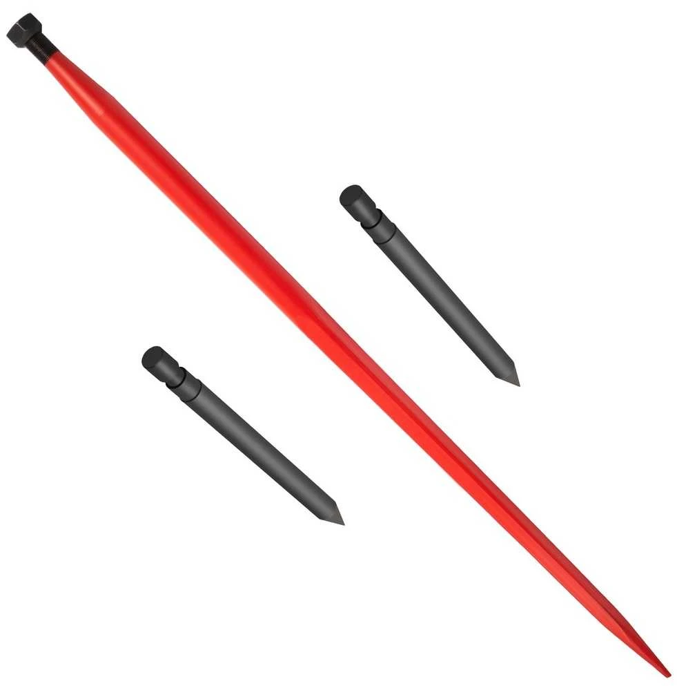 VEVOR Šieninis iešmas 124.5 cm traktoriui, 1361 kg, šakių iešmas rulonams su stabilizatoriais, tvirtas šieno rulonų perkėlėjas, rulonų šakės su 2 stabilizatoriais