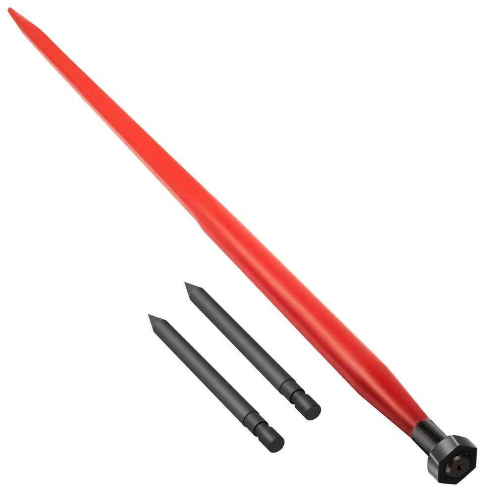 VEVOR Šieninis iešmas 124.5 cm traktoriui, 1361 kg, šakių iešmas rulonams su stabilizatoriais, tvirtas šieno rulonų perkėlėjas, rulonų šakės su 2 stabilizatoriais