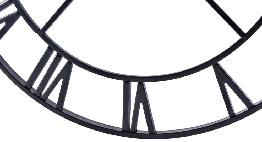 Sieninis laikrodis 50 cm, retro stiliaus, metalinis, juodas, tylus, vintažinis, senovinis, klasikinio dizaino