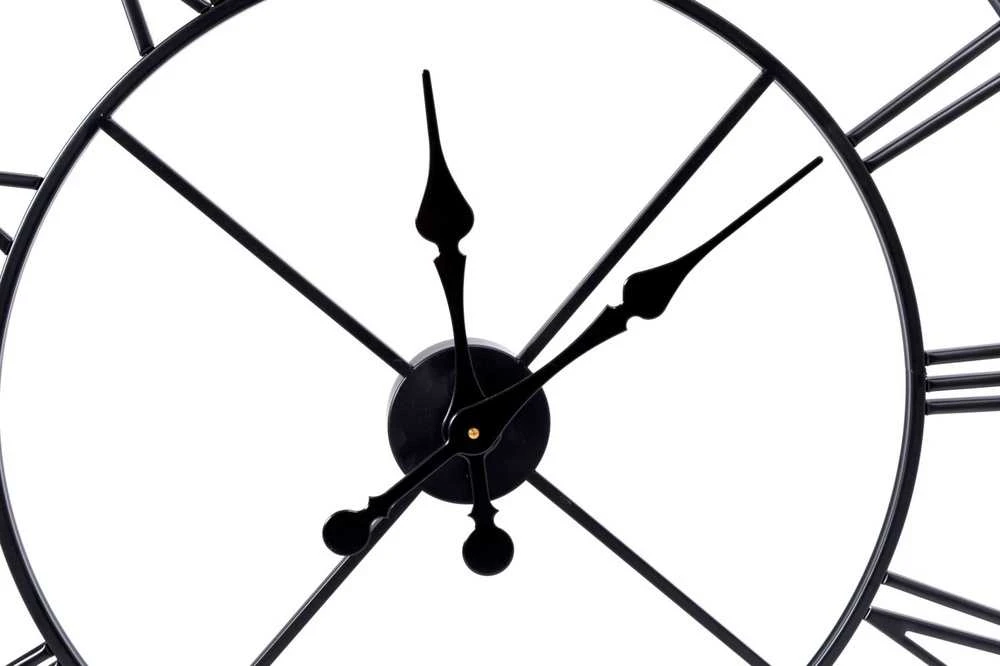 Sieninis laikrodis namams, 80 cm, juodo metalo, retro stiliaus, dekoratyvinis, vintažinis, senovinio stiliaus, didelis