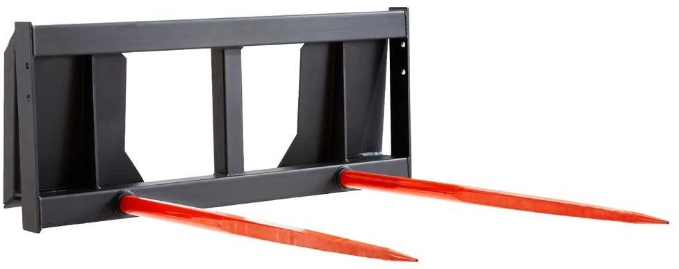 Šieno iešmas, 124.46 cm, 1360 kg, krautuvo priedas, 2 vnt., šakės, greito tvirtinimo iešmai, šakių priedas traktoriui, greito pajungimo šakės