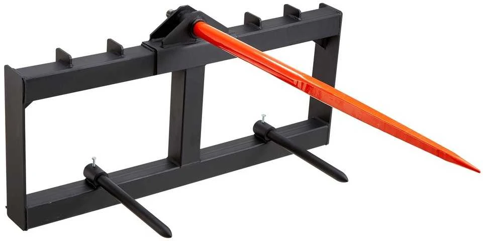 Šieno iešmas mini krautuvui, 725 kg talpos, su stabilizatoriais, šieno rulonų iešmas, traktoriaus šieno iešmas, rulonų iešmas
