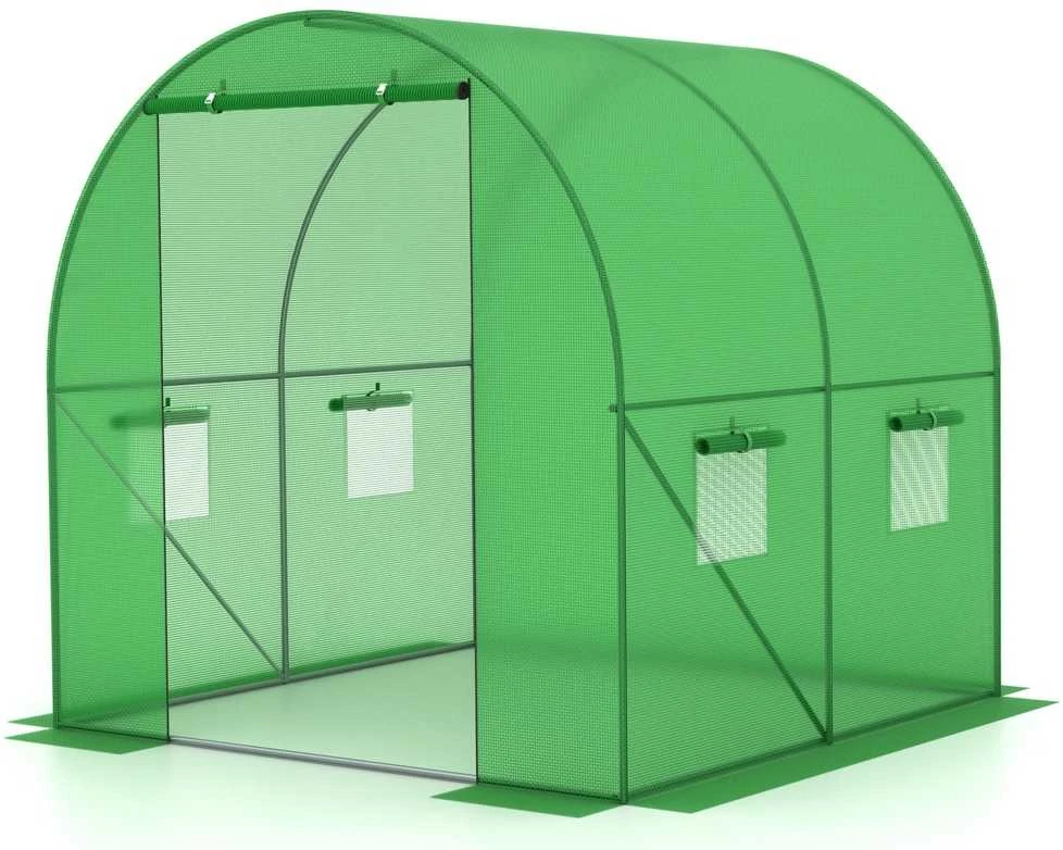 Šiltnamio plėvelė 2x2 m, UV filtru, žalia, 4 m², tunelio danga, sodo plėvelė, pakeičiama danga