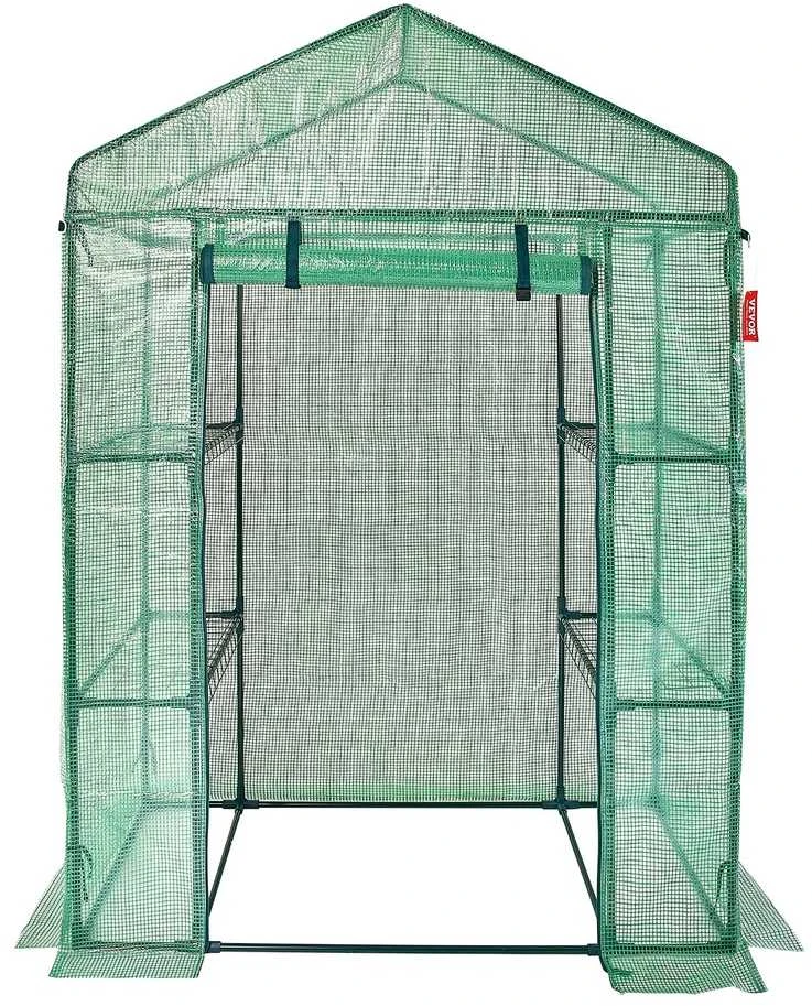 Šiltnamis augalams ir daigams, lentynomis, 141x74.5x205cm, tvirta PE danga, auginimo namelis, sodininkystės palapinė
