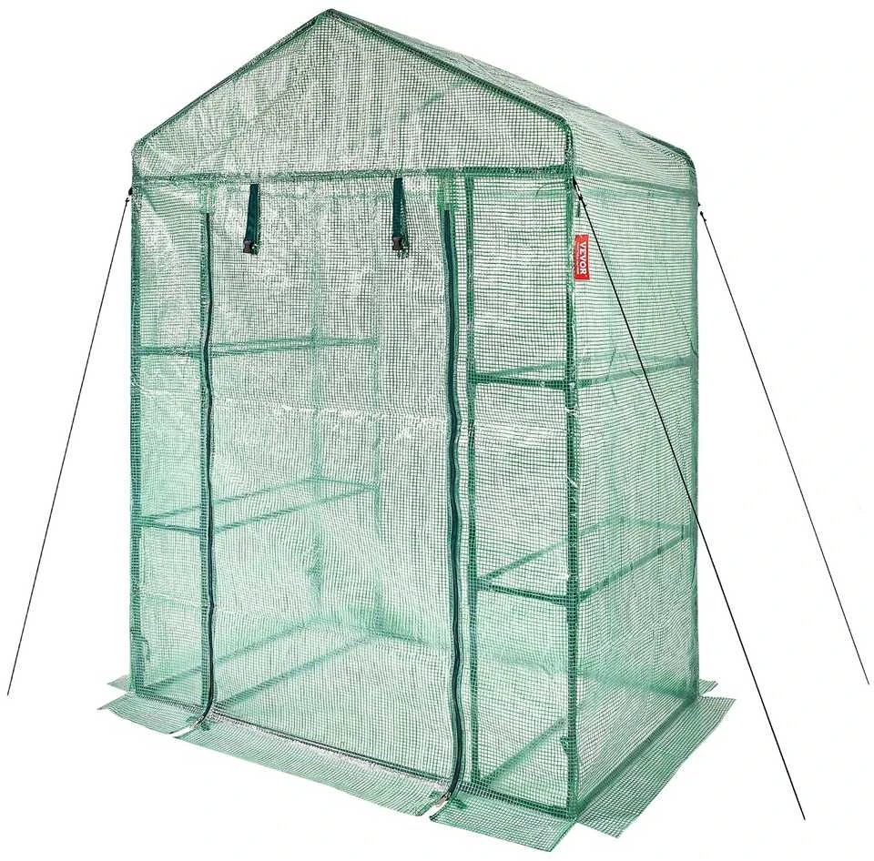 Šiltnamis augalams ir daigams, lentynomis, 141x74.5x205cm, tvirta PE danga, auginimo namelis, sodininkystės palapinė