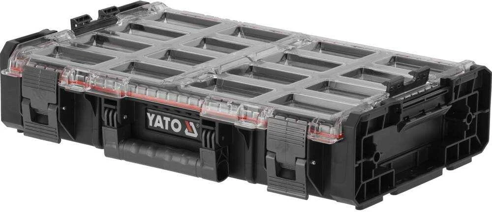 Yato Sistemos organizatorius XL, skirtas smulkių daiktų laikymui, su 12 talpų, įrankių organizatorius, laikymo dėžė