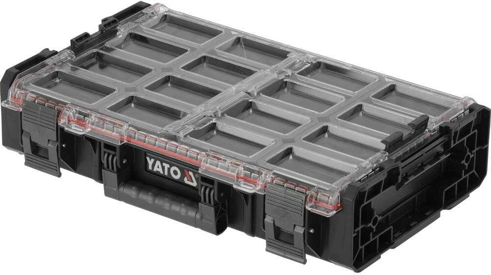 Yato Sistemos organizatorius XL, skirtas smulkių daiktų laikymui, su 12 talpų, įrankių organizatorius, laikymo dėžė