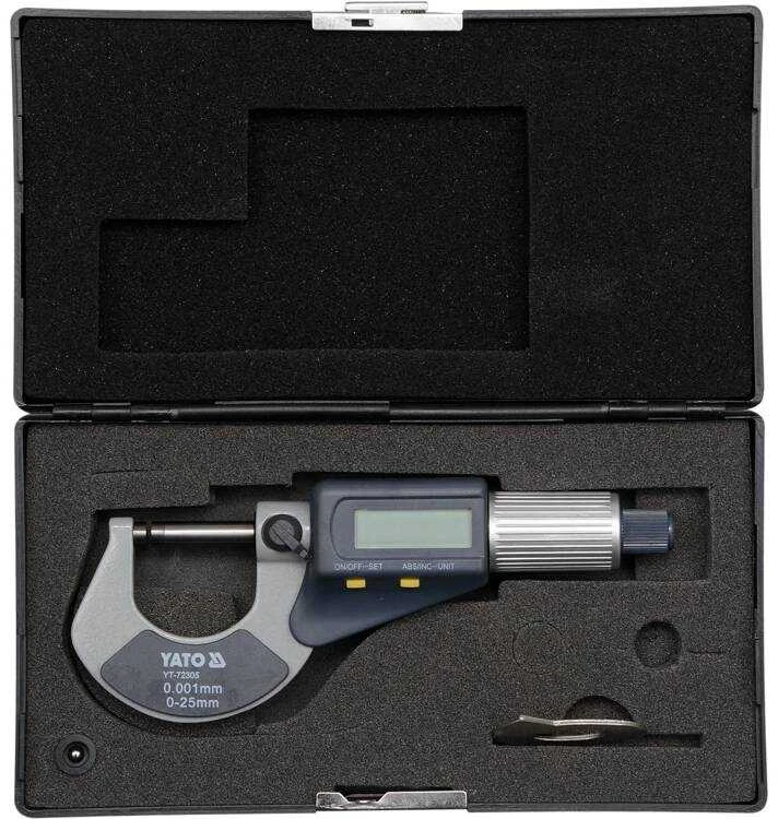 Mikrometras su skaitmeniniu ekranu Yato YT-72305 - 0-25mm