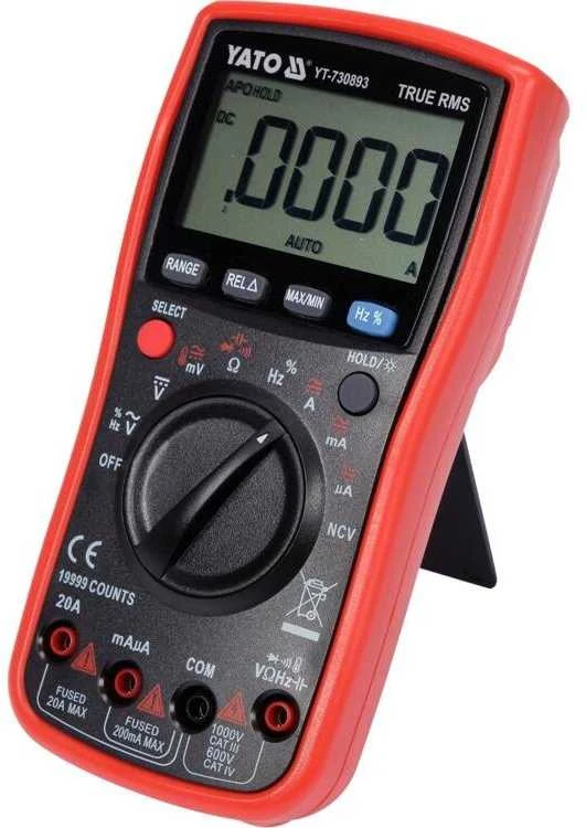 Skaitmeninis multimetras su TRUE RMS ir automatiniu diapazonu, elektros testeris, įtampos matuoklis